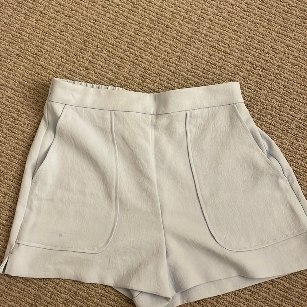 Aritzia Wilfred free medium light blue high waisted shorts